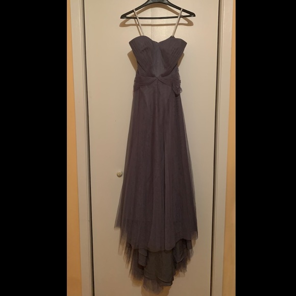 Monique Lhuillier Gray Bridesmaids Dress - Picture 3 of 6